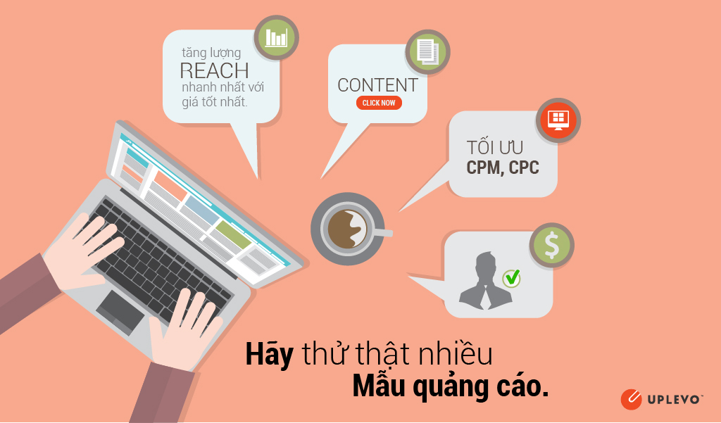 hãy thử thật nhiều mẫu quảng cáo