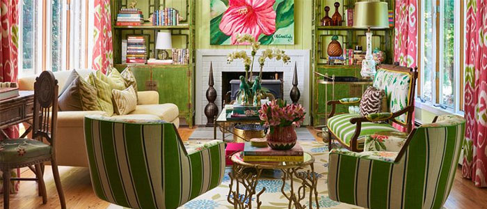 căn phòng khách đầy màu sắc Christian Siriano