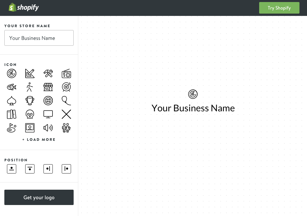 phần mềm thiết kế logo shopify