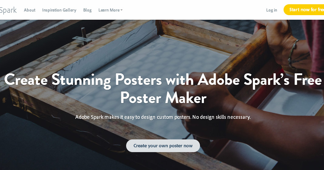 công cụ thiết kế poster adobe spark