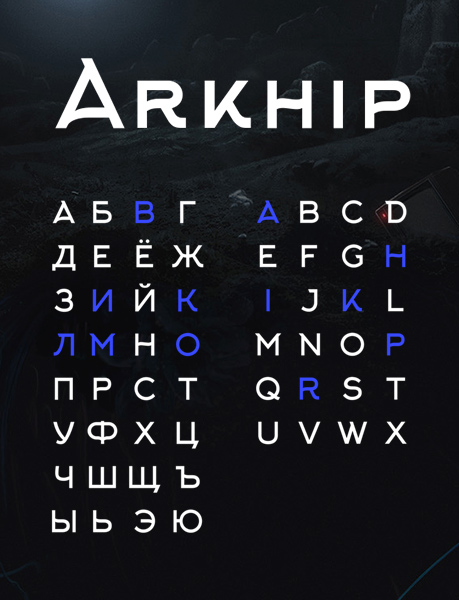 font chữ arkhip