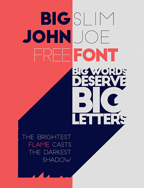 font chữ big john slim john