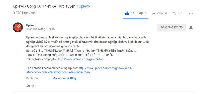 mô tả video trên youtube