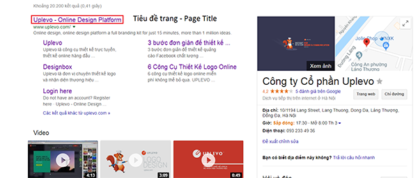 page title tiêu đề trang