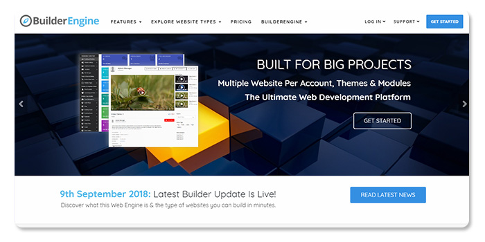 phần mềm làm và tạo website BuilderEngine