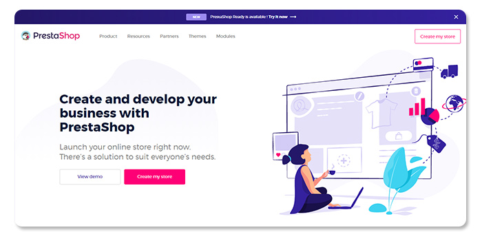 phần mềm làm vào tạo website PrestaShop