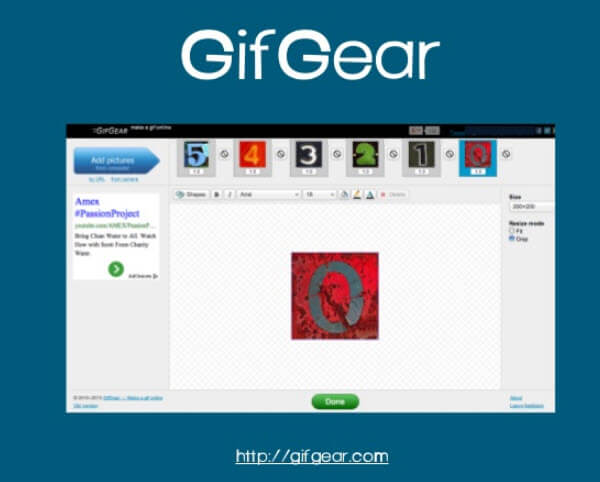 phần mềm tạo ảnh GIF Gifgear