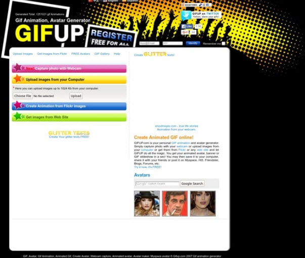 phần mềm tạo ảnh GIF Gifup