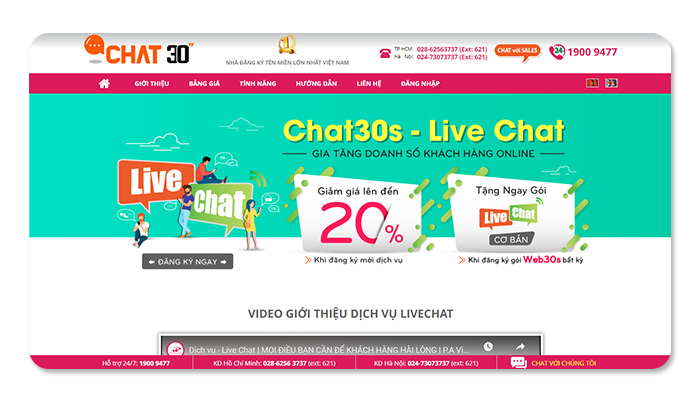 phần mềm ứng dụng live chat chat 30s