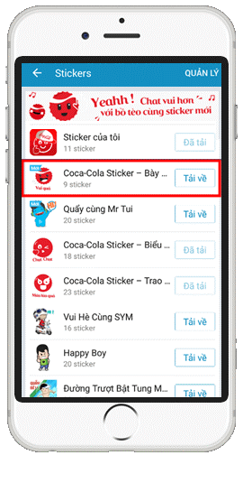 quảng cáo sticker zalo