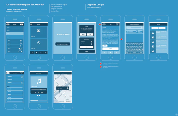 thiết lập wireframe cho ứng dụng