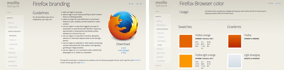 ví dụ của firefox về branding