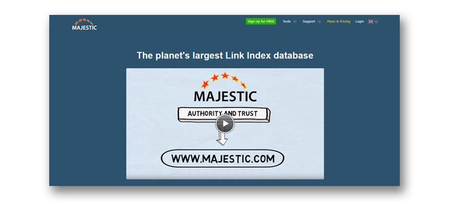 công cụ xây dựng backlink Majestic