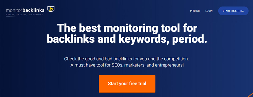 công cụ xây dựng backlink Monitor backlinks