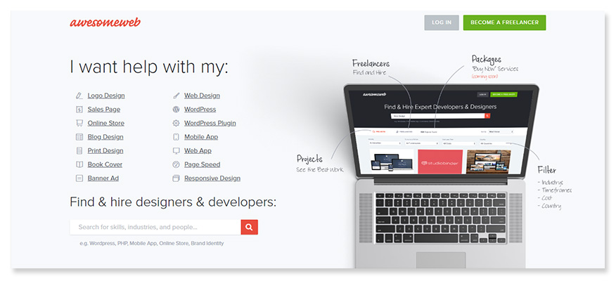 freelancer website awesomeweb