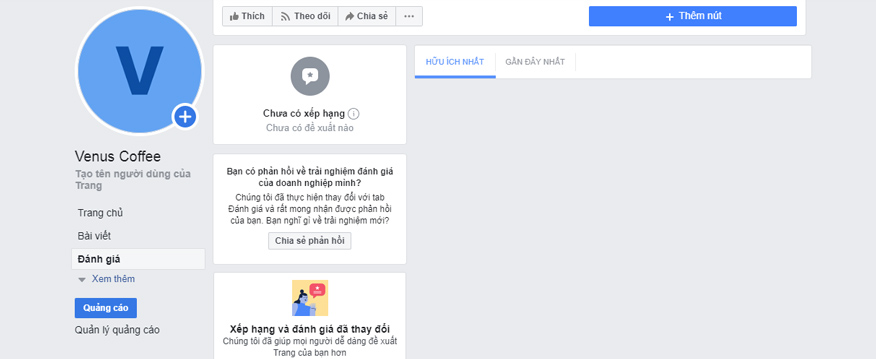 bật tính năng đánh giá fanpage