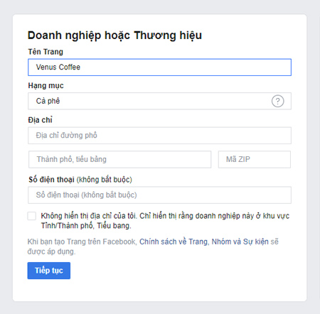 chọn loại fanpage facebook phù hợp