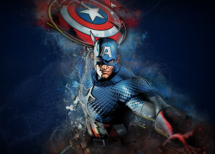 Hình ảnh nền 3D Captain America