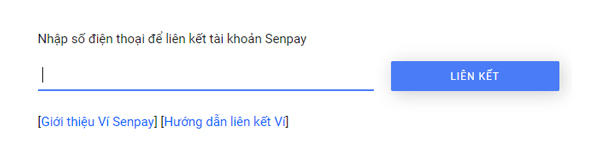 liên kết tài khoản senpay