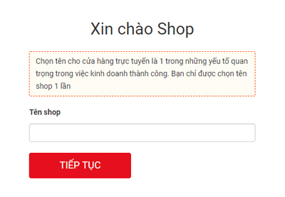 lựa chọn tên shop sendo