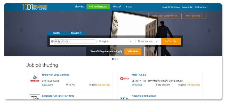 website tuyển dụng 1001 việc làm
