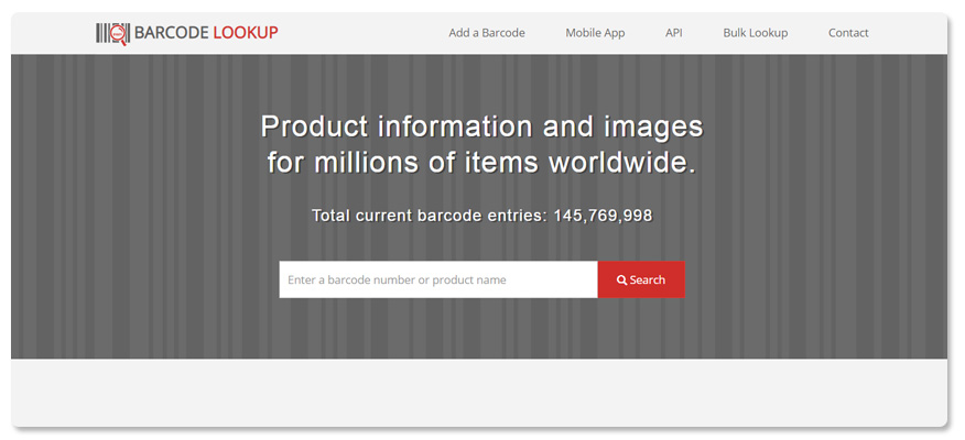 website check mã code Barcode Lookup