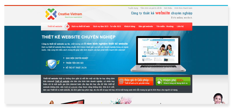 công ty thiết kế website Creative Vietnam