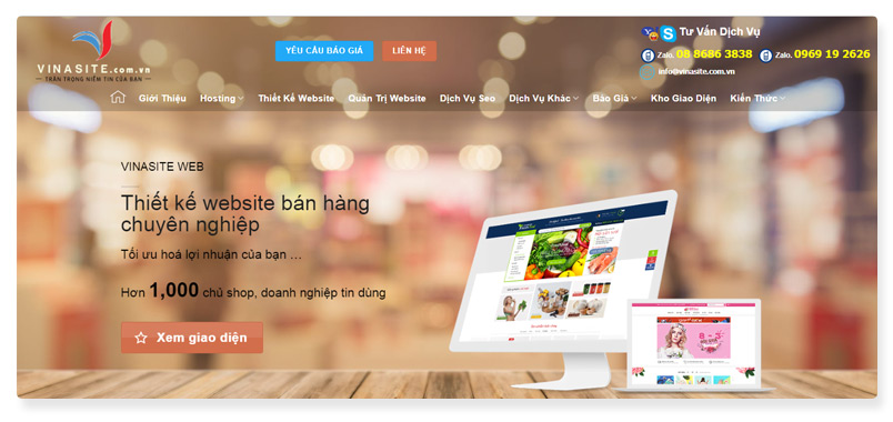 công ty thiết kế website Vinasite