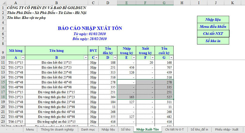 Kỹ năng sử dụng Excel