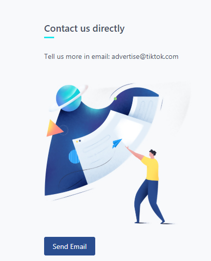 Liên hệ TikTok Ads trực tiếp