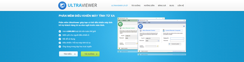phần mềm điều khiển máy tính từ xa UltraViewer