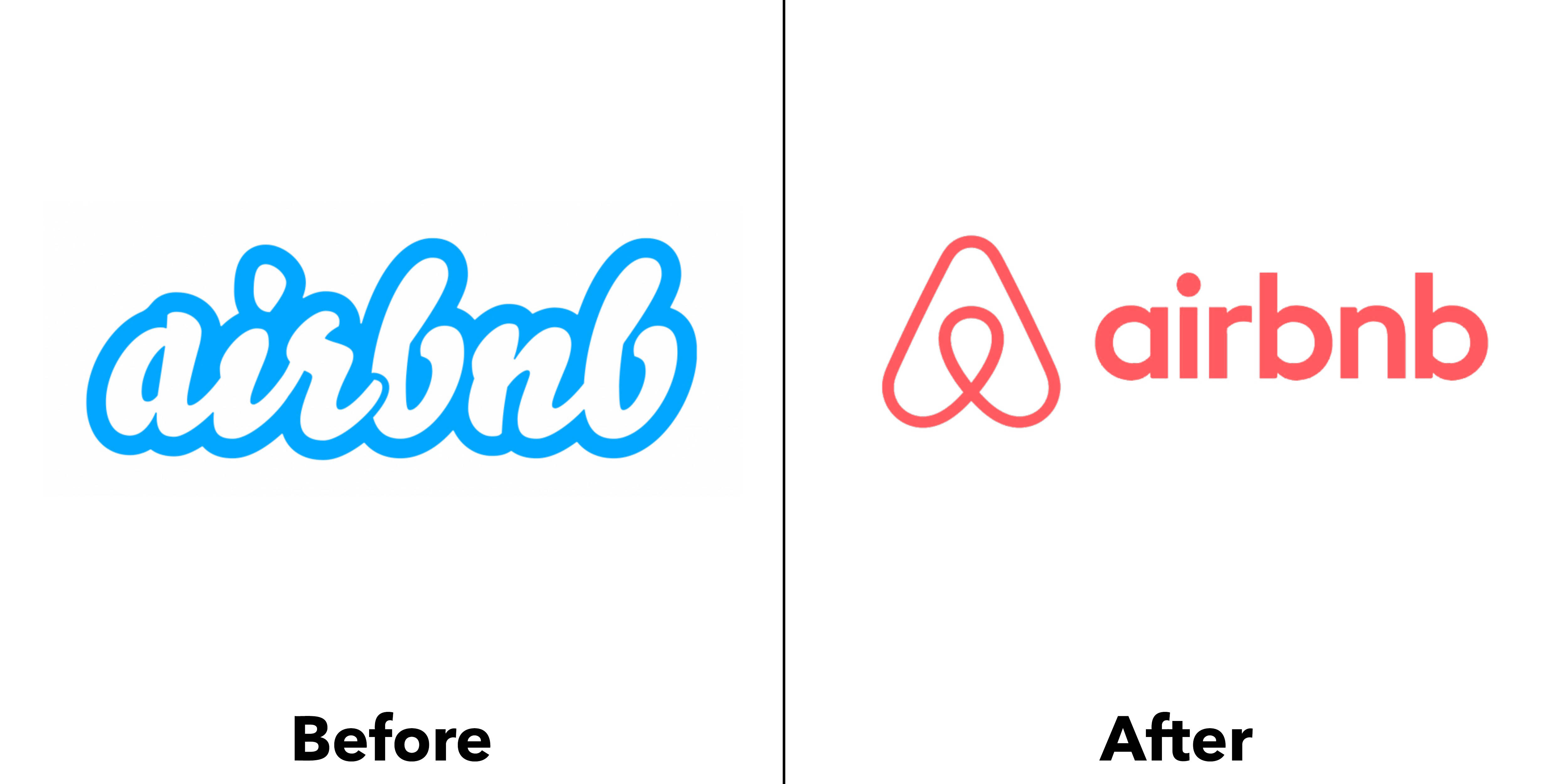 logo Airbnb trước và sau