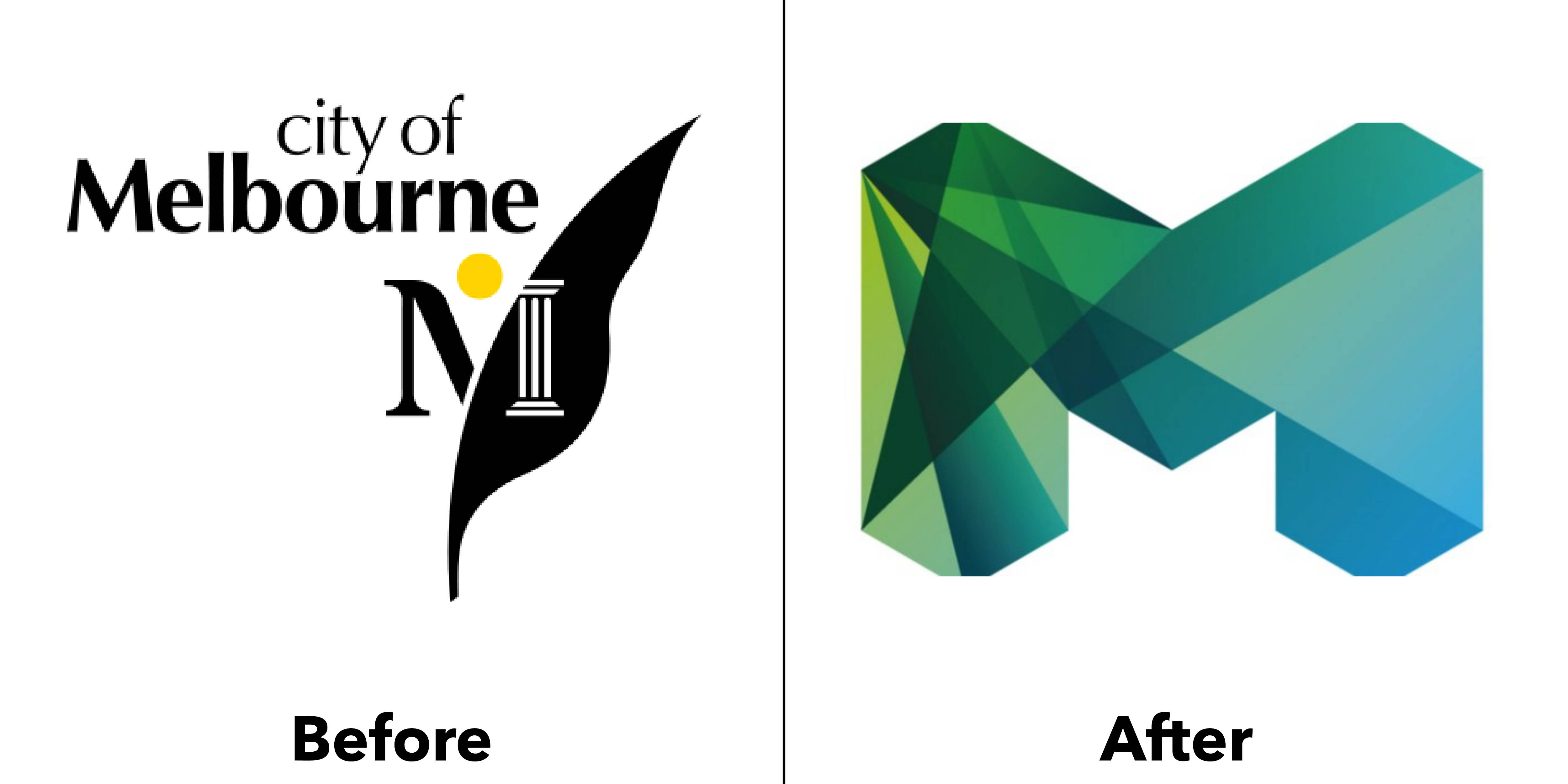 logo melbourne trước và sau