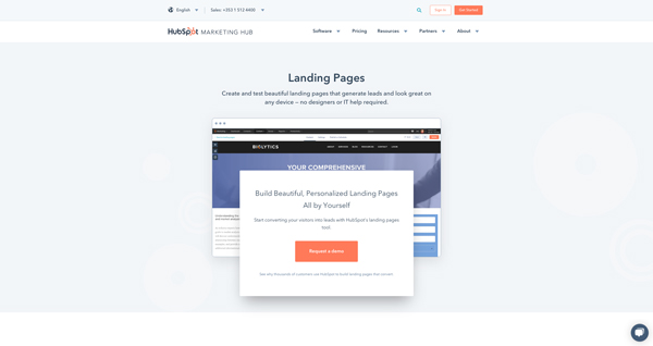 tạo landing page hubspot