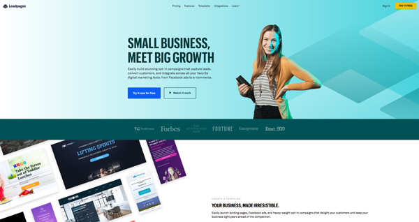 tạo landing page leadpages