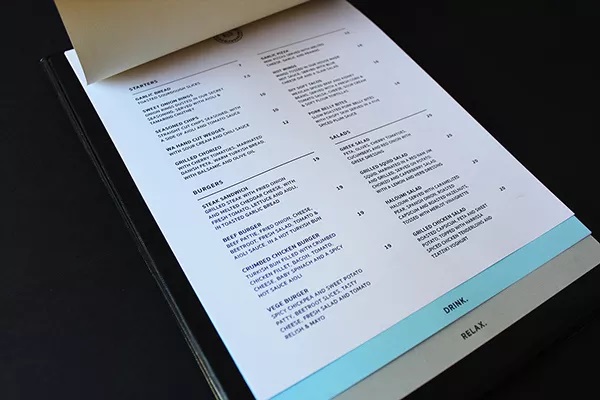 thiết kế menu microbrewery